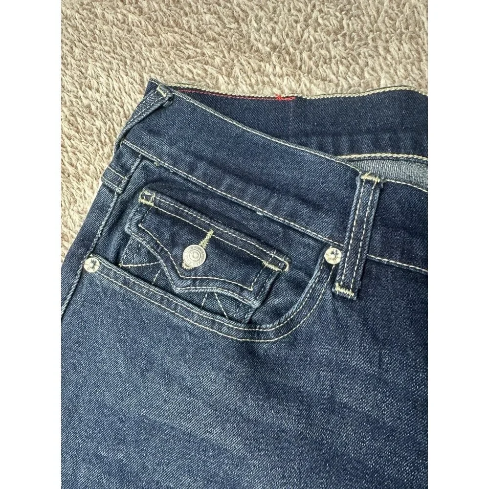 True Religion Ricky SN Flap Straight Jeans Men’s 33 Blue NWT $159